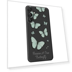 Green Butterfly Pattern Printing Straight Edge TPU Phone Back Cover — Back Covers, Smartwatch 2025