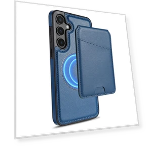 Leather Phone Back Cover with Detachable Card Holder and Kickstand — Flip Cases, Smartwatch 2025