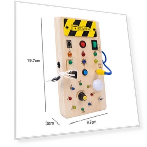 Montessori Busy Board Sensory Toy with LED Light Switch Panel — Melody Makers, Kidsly