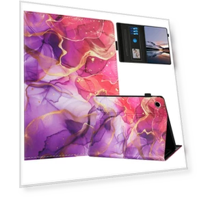 Pattern Leather Tablet Cover with Auto Sleep/Wake, Card Holder — Protective Cases, Smartwatch 2025