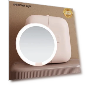 Portable Foldable Smart LED Makeup Mirror — Compact & Travel, AMIRO