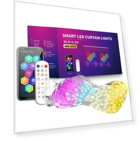 Smart RGB Curtain Lights — LED Strips, Mellow Home