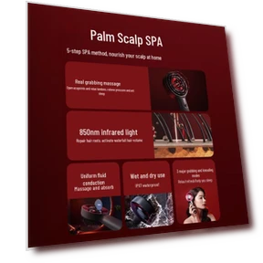 Smart Scalp Massager with Red Light Therapy — Head Relaxation Tools, Breo