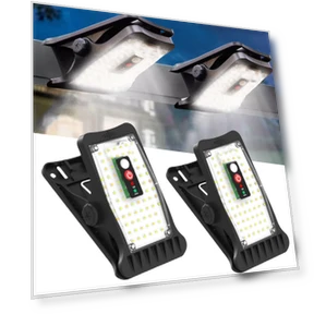 Solar-Powered Motion Sensor Clip-On Light — Outdoor Security & Flood Lighting, YANHAO