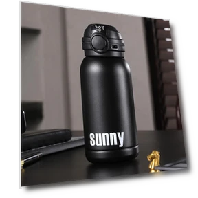 Temperature Display Smart Thermos Cup — Travel Drinkware, Baifenbai Home Furnishing