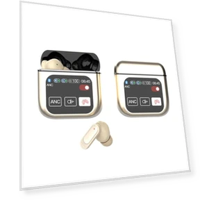 Wireless Smart Headphones with Touch Screen and Noise Cancellation — In-Ear Headphones, VAORLO