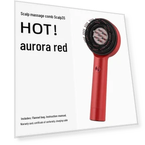 Scalp Massager Comb with Red Light Therapy — Head Relaxation Tools, Breo