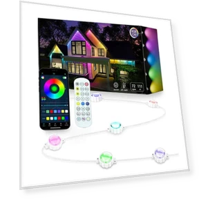 Smart RGBIC Eaves LED Strings Permanent Outdoor Lights — LED Strips, Super shoes Mall