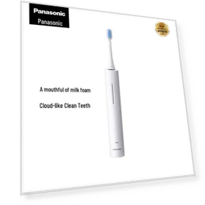 Smart Sonic Electric Toothbrush with Stain Removal and Gum Care Foam Brush — Rotating Electric Toothbrushes, Panasonic