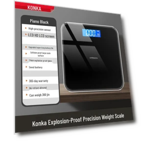 Smart USB Rechargeable Body Scale — Body Composition Analysis, Konka