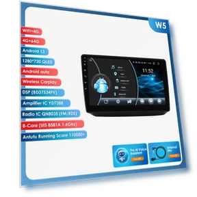 10.1-inch QLED 2din Android Car Multimedia Video Player — In-Dash, Hizpo