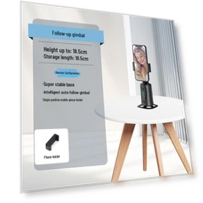 360° AI Auto-Follow Gimbal with Face Recognition — Steady Shots, Chose One