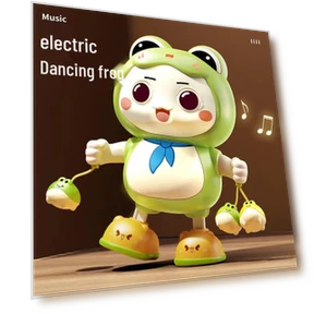 Dancing Frog Robot Toy with Lights and Music — Sing-Along Systems, Super Go