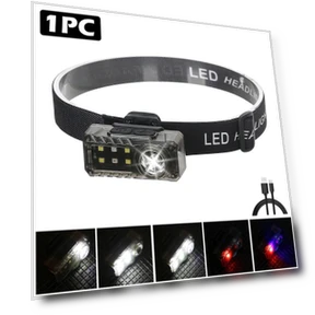 LED Headlamp with Motion Sensor, USB Rechargeable, Magnetic Base — Flashlights, Motivational Running