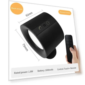 Rechargeable Wall Light with Dual Head, 360 Degree Rotation, Touch Control, Remote — Study & Desk Lighting, Your Department Home