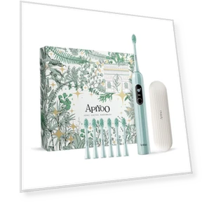 Smart Digital Display Sonic Electric Toothbrush Couple Gift Set — Electric Toothbrush Heads, Apiyoo