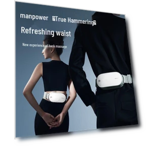 Smart Dual-Head Percussion Waist Massager — Rehabilitation & Therapy Equipment, Hezheng