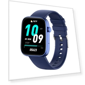 Smart Watch: Sport, Heart Rate Monitor, Pedometer, IP67 Waterproof, Full Screen Display, Blue — Smartwatches, COLMI