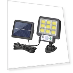 Solar Outdoor Wall Light with Human Sensor — Outdoor Security & Flood Lighting, Mellow Home