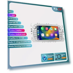 Android Car Stereo with Wireless CarPlay and Android Auto — In-Dash, OSSURET