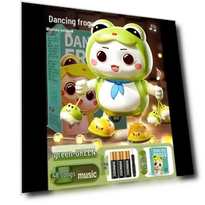 Dancing Robot Frog Toy with Lights and Music — Sing-Along Systems, Super Go