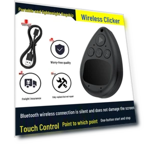 High-End Touchscreen Wireless Bluetooth Clicker — Presentation Pointers, 16Double8
