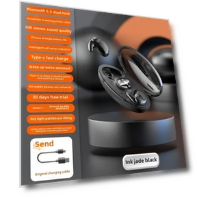 Invisible Touch Digital Display Bluetooth Earbuds — In-Ear Headphones, QUEED