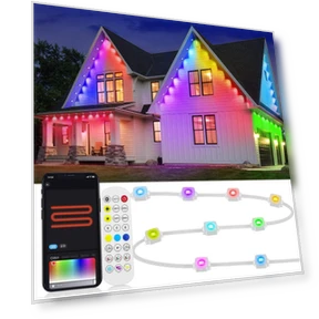 Outdoor Permanent RGBIC LED Lighting — LED Strips, Mellow Home