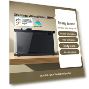 Smart Eco Aquarium with Filtration - Compact Ultra Clear Glass for Stylish Living Rooms — Aquariums, Chose One