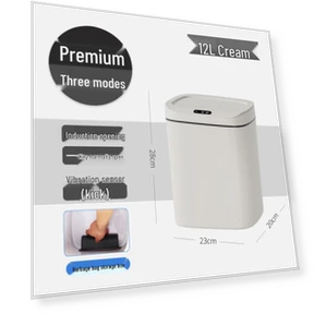 Smart Induction Trash Can Large Capacity for Kitchen and Bathroom — Kitchen Cans, 16Double8