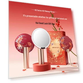 Smart LED HD Makeup Mirror — Compact & Travel, AMIRO