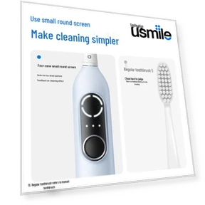 Smart Sonic Electric Toothbrush Gift Set — Brushes, usmile