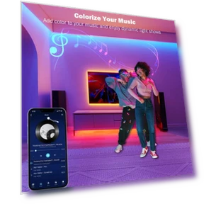 Music Sync Color Changing RGB LED Strip Lights — LED Strips, Leeleberd