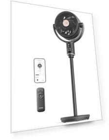 Smart Pedestal Fan with Dual Blades, App Control, and Auto Oscillation — Stand Fans, PELONIS