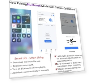 Smart Wi-Fi Ceiling Fan Remote Control Kit — Ceiling Fan Wall Controls, 53T