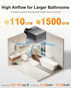Smart WiFi Bathroom Exhaust Fan with Light — Smart Fan, Lumary