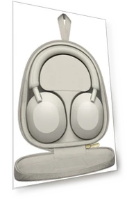 Wireless Noise-Cancelling Headphones, Silver — Over-Ear Headphones, Sony