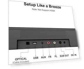 7.1 Channel Sound Bar with Subwoofer and Surround Speakers — Home Entertainment Systems, Ultimea