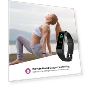 Fitness Tracker with Heart Rate and Blood Oxygen Monitor — Smartwatches, EURANS