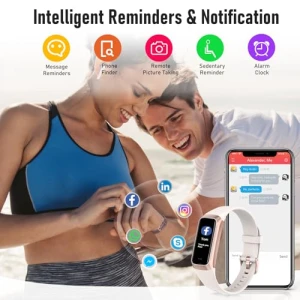 Fitness Tracker with Heart Rate, Blood Oxygen, Blood Pressure, Sleep Monitor, 5 ATM Waterproof, Step Calorie Counter — Fitness Tracker, Zeacool