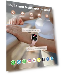 Smart Watch with Calls, Health Monitoring, and Fitness Tracking — Smartwatches, AKUMAKA