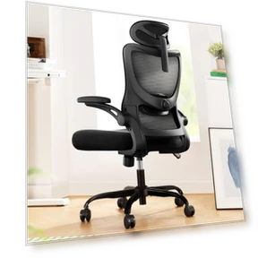 Ergonomic Office Chair with High Back Mesh and Adjustable Lumbar Support — Desk Chairs, Marsail