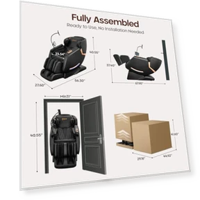 Full Body Massage Chair with Extended SL Track — Beds & Tables, CASINTA