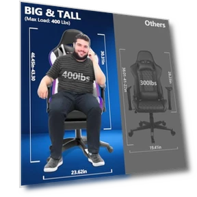 Gaming Chair with Bluetooth Speakers, LED Lights, Massage, and Adjustable Armrests — Gaming Chairs, Mr IRONSTONE