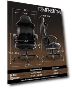 Gaming Video Chair with Shiatsu Neck Massage and Lumbar Support — Gaming Chairs, Dowinx