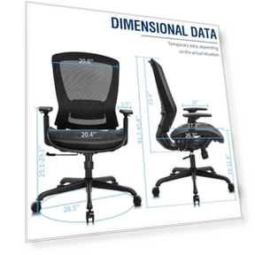Mesh Office Chair — Desk Chairs, ELABEST