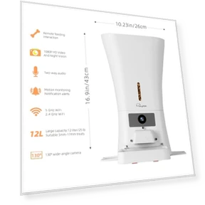 Automatic Pet Feeder with Camera and Treat Dispenser — Cameras & Monitors, SKYMEE