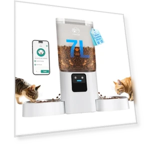Automatic Pet Feeder with Dual Bowls and Slow Feed — Automatic Feeders, Frienhund