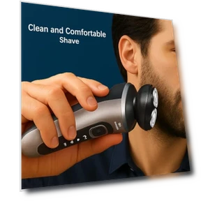 Rechargeable Rotary Electric Shaver with 3D Floating Heads — Rotary, ABEAUROOSE