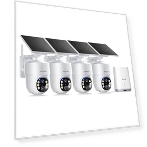 Security Cameras Wireless Outdoor, No Subscription, Solar Powered with 360° Auto Tracking — Outdoor Security Cameras, SOLIOM